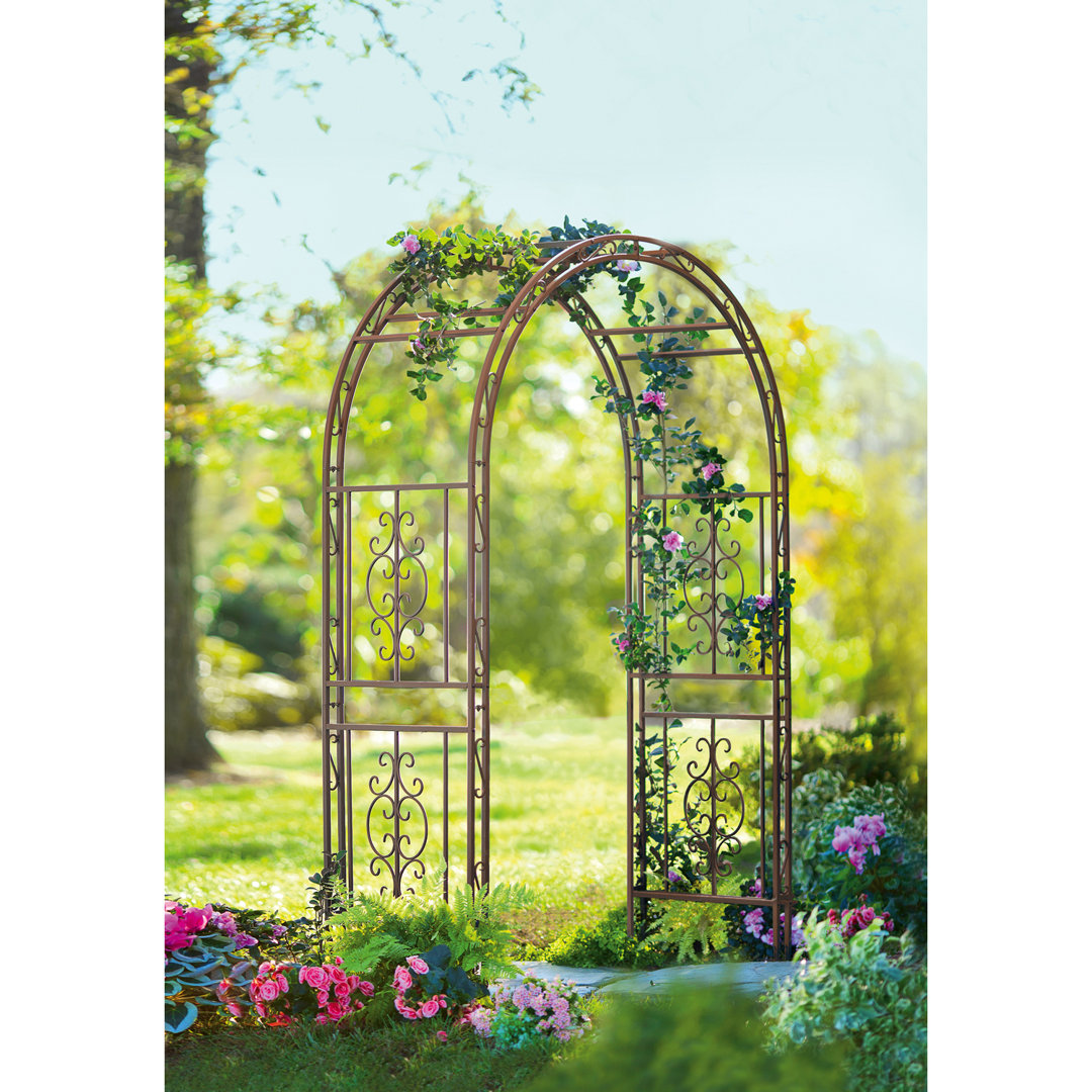 Montebello Iron 84" Tall Garden Arbor